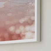 "Ocean lights" - Art Print in pink by Lena Erysheva - Frame Close-up