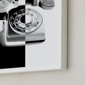"Two-Tone Phone" - Art Print in Midnight Black by Jonathan Brooks - Frame Close-up