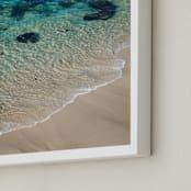 "La Jolla Shores #3" - Art Print in Shoreline Blues by Shannon Howard - Frame Close-up