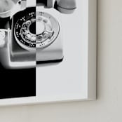 "Two-Tone Rotary Phone" - Art Print in Night Black by Jonathan Brooks - Frame Close-up