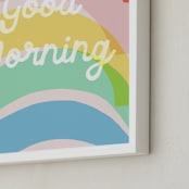 "Good Morning Rainbow" - Art Print in Rainbow by Francesca Iannaccone - Frame Close-up