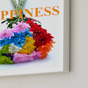 "Peace, Love, & Happiness (Happiness)" - Art Print in Happy Orange by Jonathan Brooks - Frame Close-up