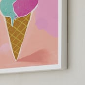 "La Gelateria" - Art Print in Pink Lemonade by Christina Cesario - Frame Close-up