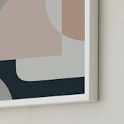 "Desert Palm" - Art Print in Dusty Pink by Jennifer Morehead - Frame Close-up