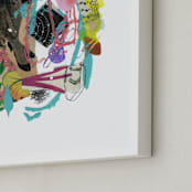 "Sedgwick" - Art Print in Black by Misty Hughes - Frame Close-up