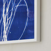 "Bend" - Art Print in Vivid blue by Erin McCluskey Wheeler - Frame Close-up