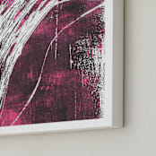 "Bend Towards" - Art Print in Neon pink by Erin McCluskey Wheeler - Frame Close-up