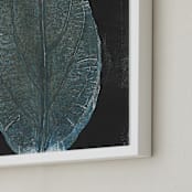 "New Leaf" - Art Print in Dark teal by Erin McCluskey Wheeler - Frame Close-up