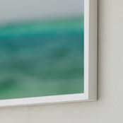 "Life Aquatique 3" - Art Print in Aqua by AMANDA LOMAX - Frame Close-up