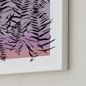 "Fern Textured Color Blocks" - Art Print in Lavender by Kathleen Ney - Frame Close-up