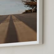 "Dreamy Coastal Road" - Art Print in Sky Blue by Christian Florin - Frame Close-up