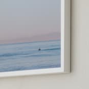 "Waiting on You" - Art Print in Sky Blue by Mike Sunu - Frame Close-up