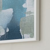 "Sea Glass No. 5" - Art Print in Teal Blue by Julia Contacessi - Frame Close-up