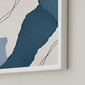"Drifting." - Art Print in Aquamarine by Katy Shen - Frame Close-up