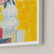 "Solar wall" - Art Print in solar yellow by Bethania Lima - Frame Close-up