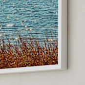 "Gulf Breeze" - Art Print in Gulf Blue by Whitley Williams - Frame Close-up