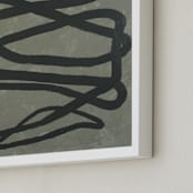 "Contemporary Chandelier" - Art Print in Charcoal by Camille Pietrow - Frame Close-up