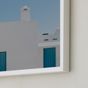 "Plaka" - Art Print in Aegean Blue by Lindsay Ferraris Photography - Frame Close-up