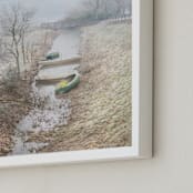 "Frozen Fable" - Art Print in Frosty Beige by M.E.Segantini - Frame Close-up