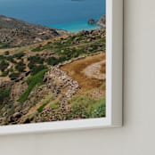 "Hellas VII" - Art Print in Aegean Blue by Lindsay Ferraris Photography - Frame Close-up