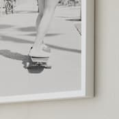 "Skater Girl" - Art Print in Black and White by Shawna Urban - Frame Close-up