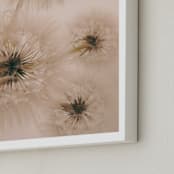 "Dandelion II" - Art Print in Soft Beige by Rasa Puzinaite - Frame Close-up