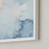 "Cumulus" - Art Print in Pink and Blue by Little Valley Studio - Frame Close-up