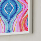 "Lavishly" - Art Print in Blueberry by Nikki Stinson - Frame Close-up