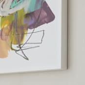 "Fosse" - Art Print in chartreuse by Misty Hughes - Frame Close-up