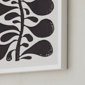 "Leafy Plant" - Art Print in Chalkboard Black by Alisa Galitsyna - Frame Close-up