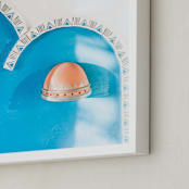 "Yucatan IV" - Art Print in Mayan Blue by Lindsay Ferraris Photography - Frame Close-up