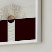 "The Golden Sunset" - Art Print in Blood Maroon by Faiza Khan - Frame Close-up