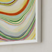 "Swoop 1" - Art Print in Canary Yellow by Kelly Johnston - Frame Close-up