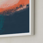 "Into the Deep by Stacy Kron" - Art Print in Coral Waves by Stacy Kron - Frame Close-up