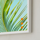 "Staycation" - Art Print in Tropical Teal by Jonathan Brooks - Frame Close-up