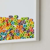 "Morning Rainbows" - Art Print in Sunny Yellow by Jonathan Brooks - Frame Close-up