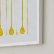 "Like a Leaf ii" - Art Print in Sunglow by Leanne Friedberg - Frame Close-up