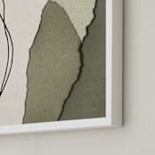 "Glide" - Art Print in Avocado by Katy Shen - Frame Close-up