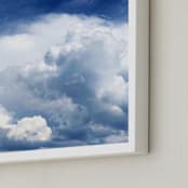 "Cloud Lover" - Art Print in Blue Sky by Jenny Partrite - Frame Close-up