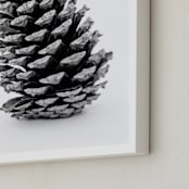 "Tall Pine Cone" - Art Print in grey by Alexis Arnold - Frame Close-up