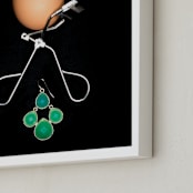 "E Is For Eyelash Curler" - Art Print in Black and White by AMANDA LOMAX - Frame Close-up
