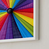 "Rainbow Weather" - Art Print in Rainbow Red by Jonathan Brooks - Frame Close-up