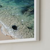 "La Jolla Shores #2" - Art Print in Shoreline Blue by Shannon Howard - Frame Close-up