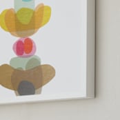 "after the rain totem" - Art Print in earthen yellow by tina johnson - Frame Close-up