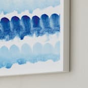 "Homemade Popcicles" - Art Print in Bluish Blue by Nikki Stinson - Frame Close-up