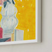 "Solar wall" - Art Print in solar yellow by Bethania Lima - Frame Close-up