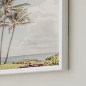 "Makai" - Art Print in Sky Blue by Three Kisses Studio - Frame Close-up