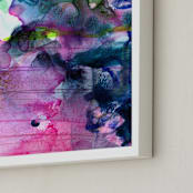 "Deep Water" - Art Print in Deep Sea Blue by Nikki Stinson - Frame Close-up