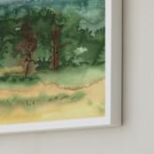 "September Trees Donegal Ireland" - Art Print in Forest Green by Eva Marion - Frame Close-up