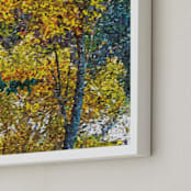 "November Foliage" - Art Print in November Harvest Yellow by Mariecor Agravante - Frame Close-up